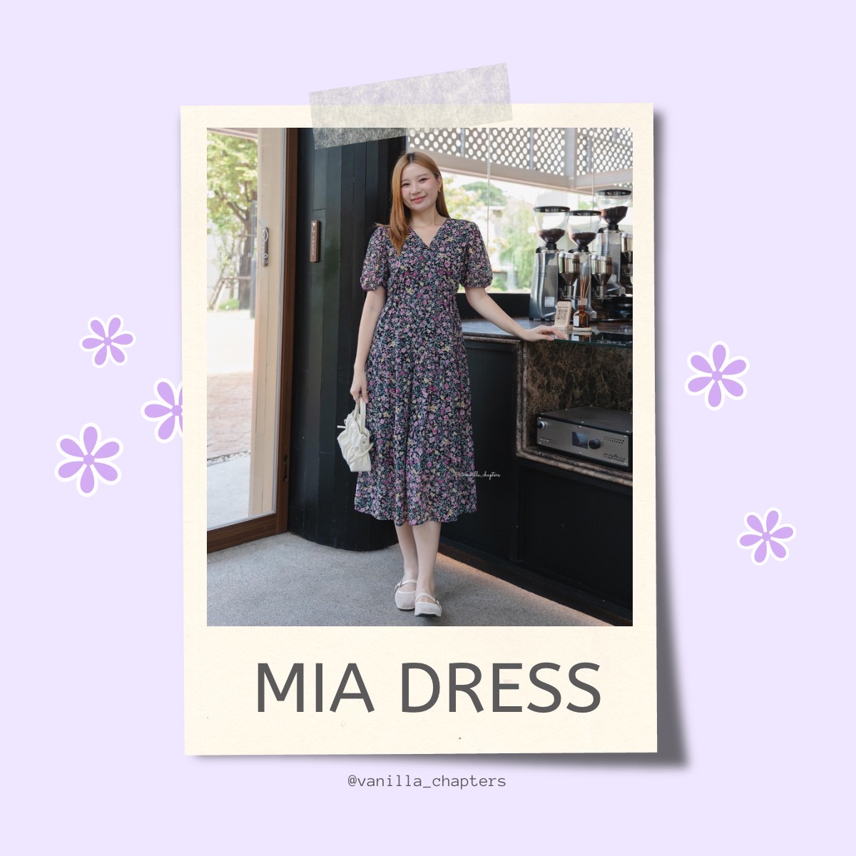 Mia Dress (Vanilla Chapters) - Chiffon Floral Dress ราคา 740 บาท*ส่งฟรี