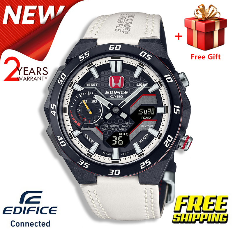 (1 Year Warranty) Casio Watch, Casio Edifice Watch, Model Ecb-2200Htr-1A, Men's Watch, Waterproof.