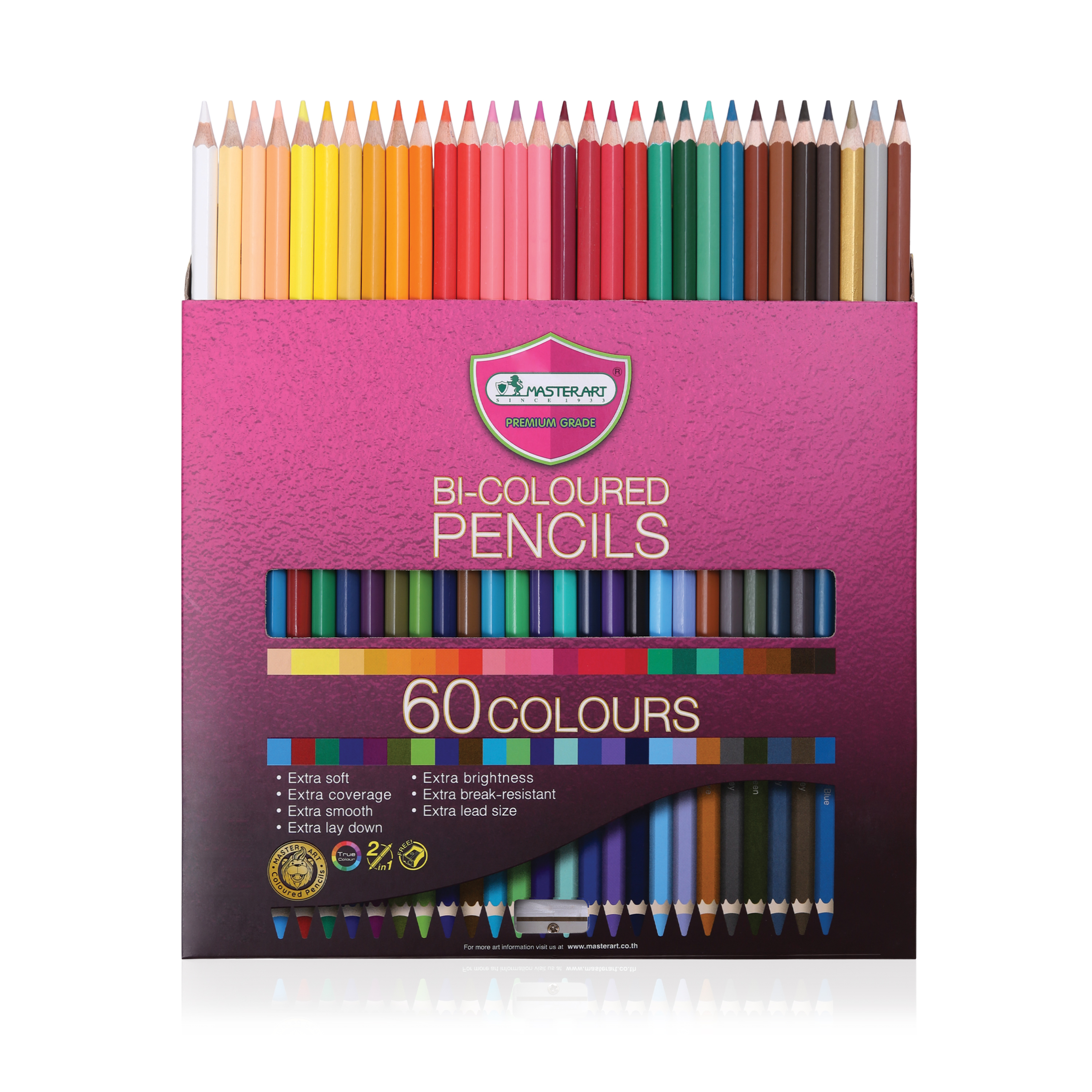 Master Art มาสเตอร์อาร์ต ดินสอสี สีไม้ 60 แท่ง 60 สี รุ่นมาสเตอร์ซีรี่ย์(MASTER SERIES)