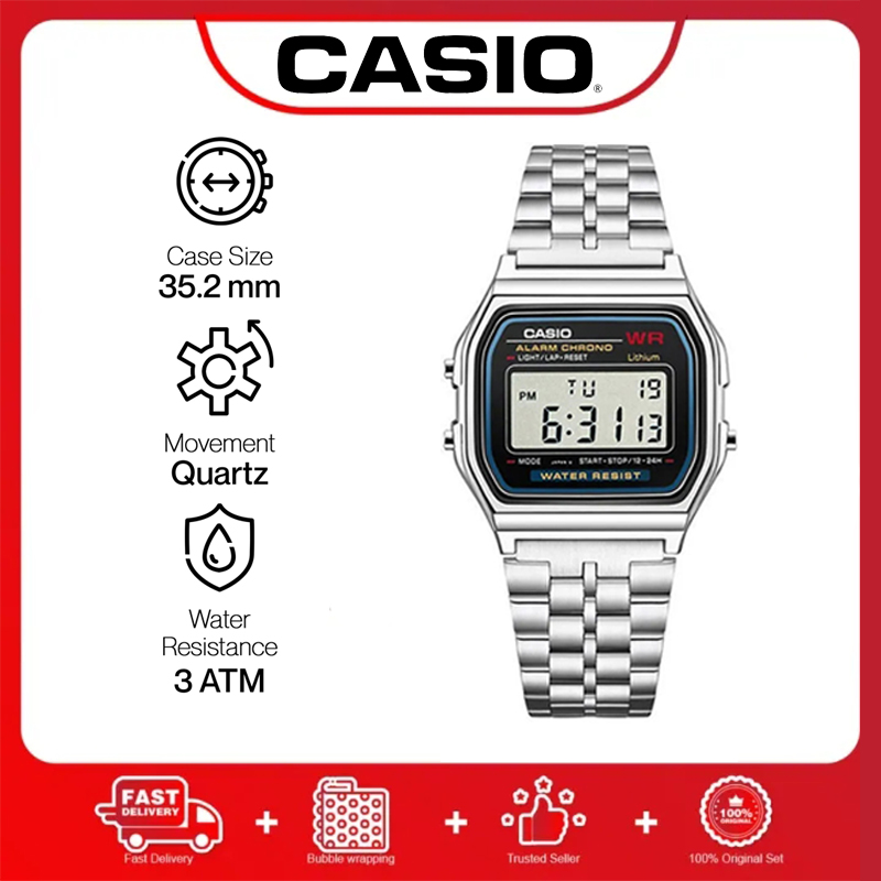 Men's Watch Casio F91W Steel Strap Watch Casio Watch Waterproof Watch Casio Watch Comfortable to Wear Very Beautiful ราคา 99 บาท*ส่งฟรี