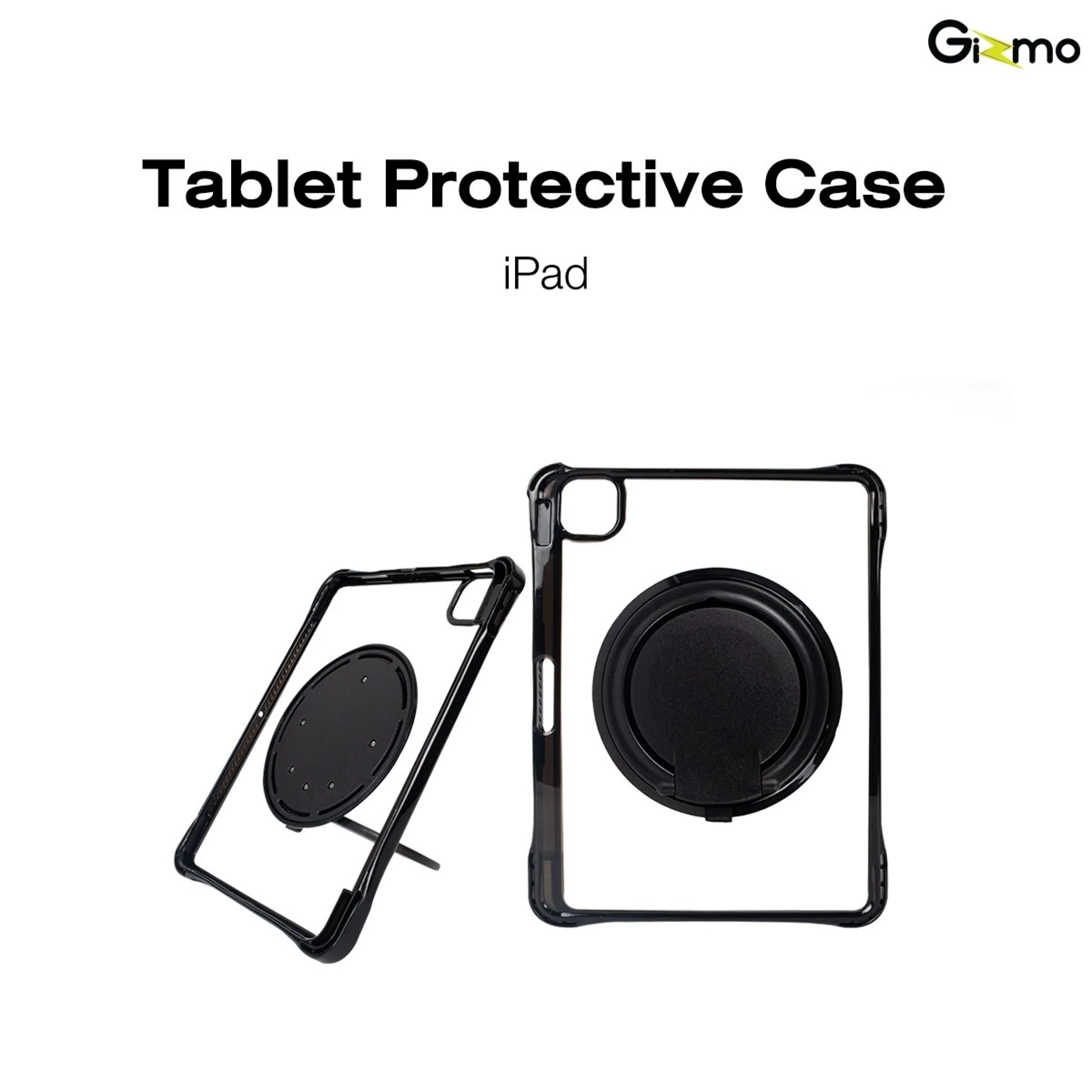 Gizmo air 4-5, air 11 ,Pro 11 tablet protective case iPad tablet stand with shoulder strap holder Black