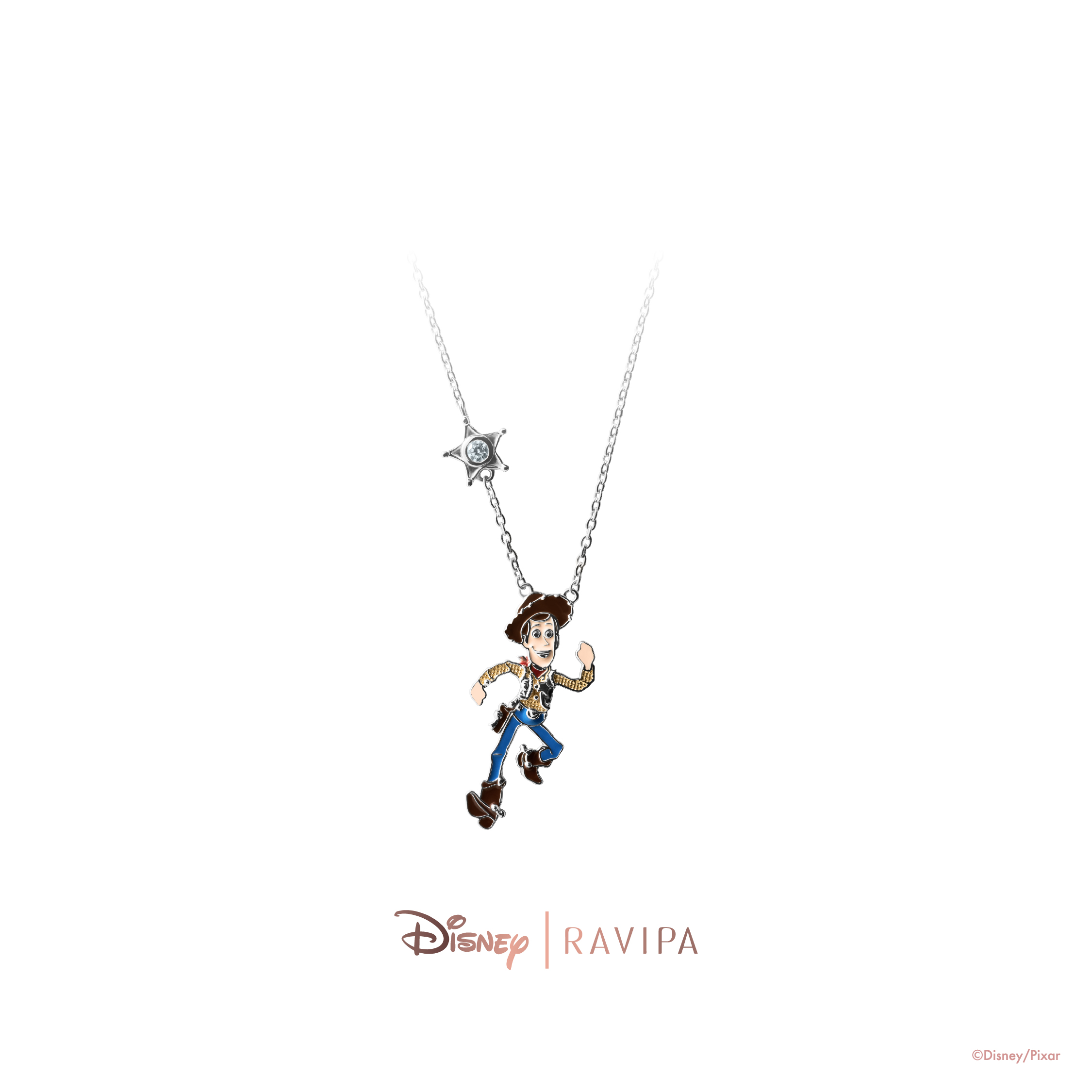 Ravipa | Disney Silver Woody Necklace (CZ Diamond) - สร้อยคอ ราคา 3,490 บาท*ส่งฟรี