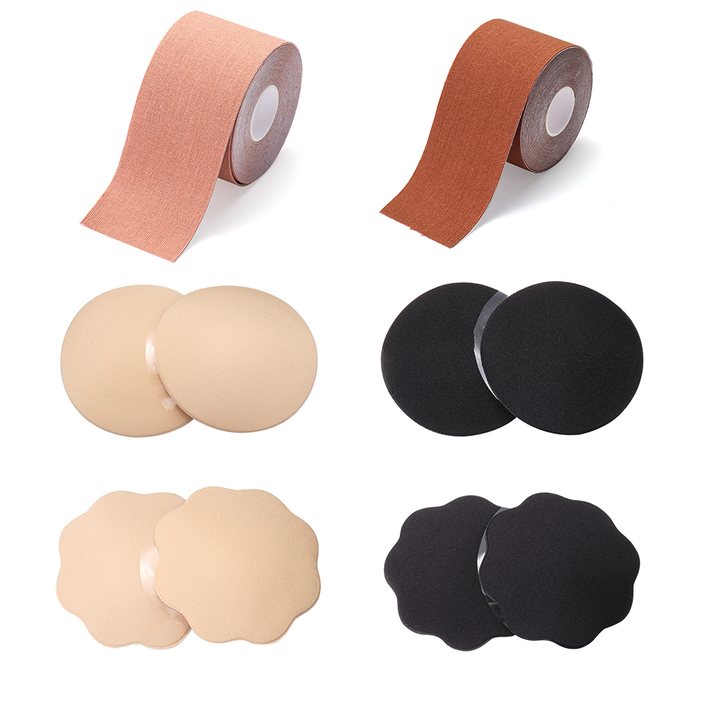 OXIBOTE Women Breathable Breast Stickers Body Tape Sports Tape Silica Gel Bra Chest Support Tape Chest Stickers Support Belt