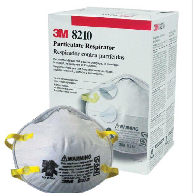 หน้ากาก 3M N95 รุ่น 8210 PARTICULATE RESPIRATOR Mask ป้องกันฝุ่น Pm2.5 หน้ากากอนามัย