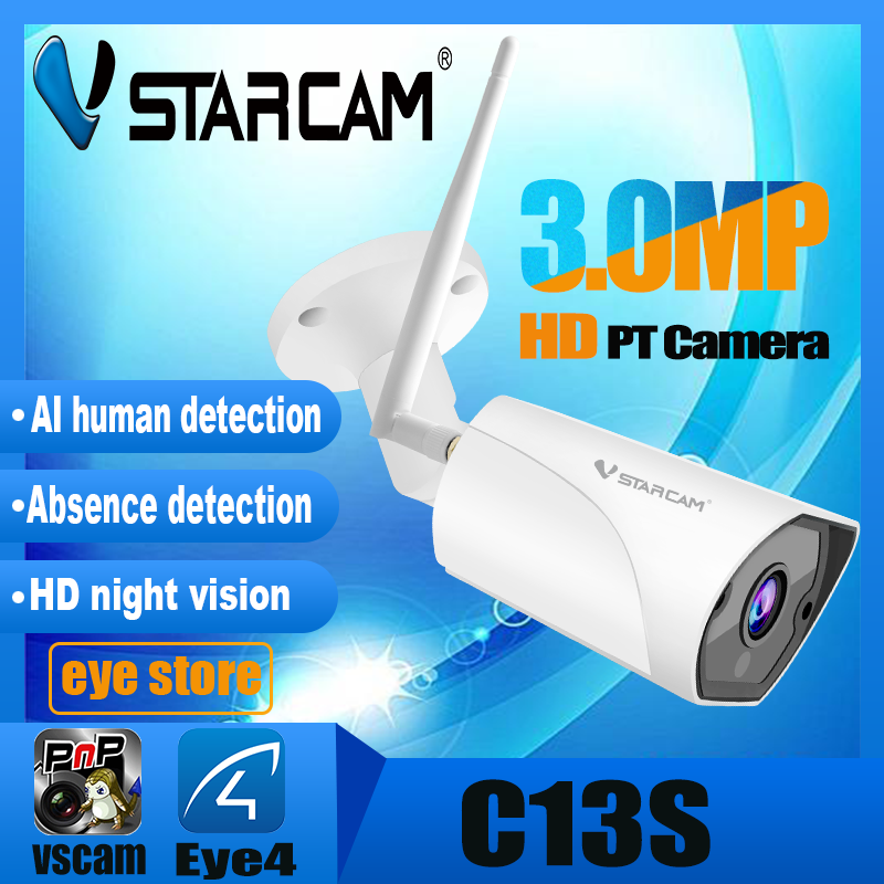 ภาพที่ให้รายละเอียดเกี่ยวกับ Vstarcam C13S ความละเอียด 3MP กล้องวงจรปิดไร้สาย กล้องนอกบ้าน Or Wifi Camera