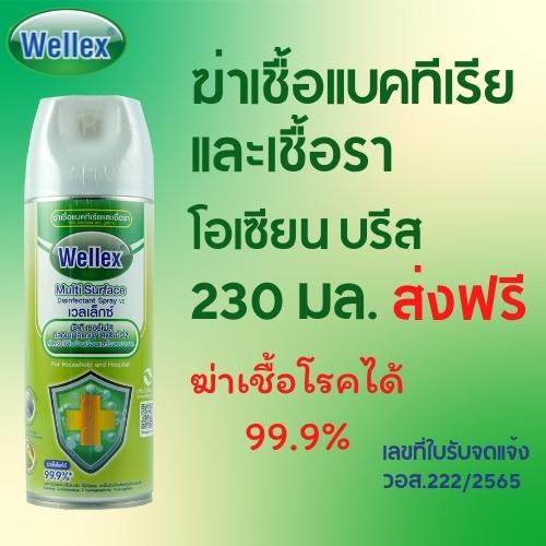 WELLEX เวลเล็กซ์ มัลติ เซอร์เฟส ดิสอินเฟคแทนท์ สเปรย์ วี2 ฆ่าเชื้อแบคทีเรียและเชื้อรา โอเซียน บรีส 230มล. ราคา 126 บาท*ส่งฟรี