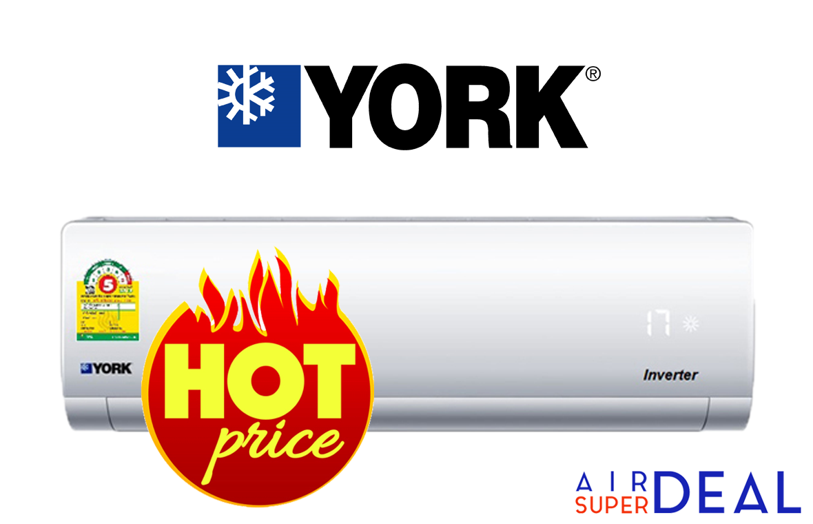 แอร์ YORK INVERTER YHJF ติดผนัง เบอร์5 R32 ราคาถูกที่สุด!!!