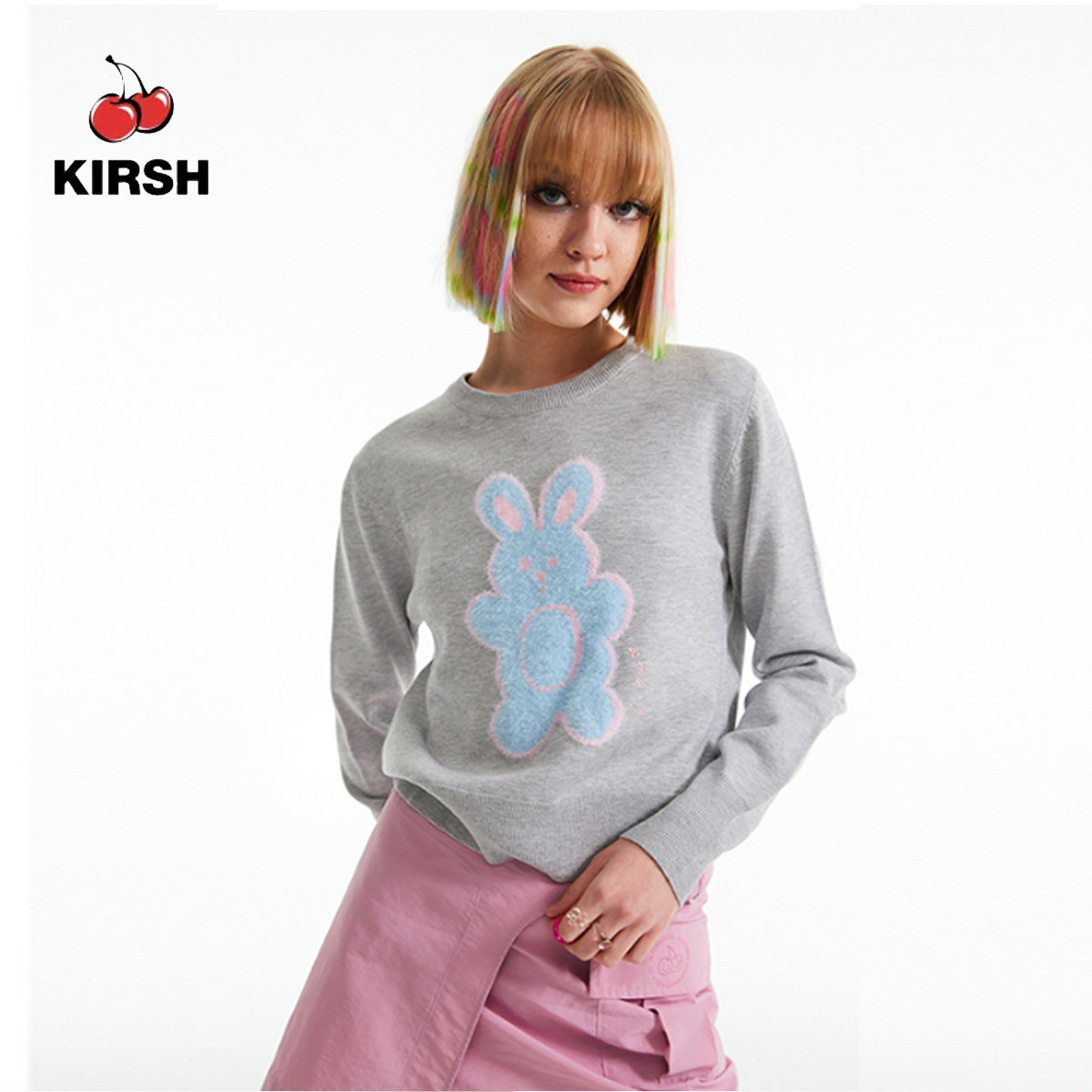 KIRSH] WITTY BUNNY CROP KNIT |22AW | | Lazada.co.th