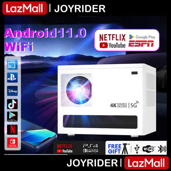 โปรเจคเตอร์ 4K UHD wifi รุ่นใหม่ล่าสุด Android12.0 เชื่อมต่อกับ projector เชื่อมต่อโทรศัพท์ Bluetooth พร้อมแอพ netlfix Youtube ราคา 2,199 บาท*ส่งฟรี