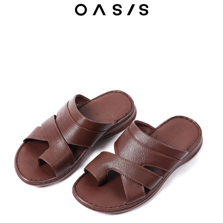 OASIS Men's sandals, men's shoes, PU, ​​model AMSD-4539, black, brown, navy blue ราคา 1,029 บาท*ส่งฟรี