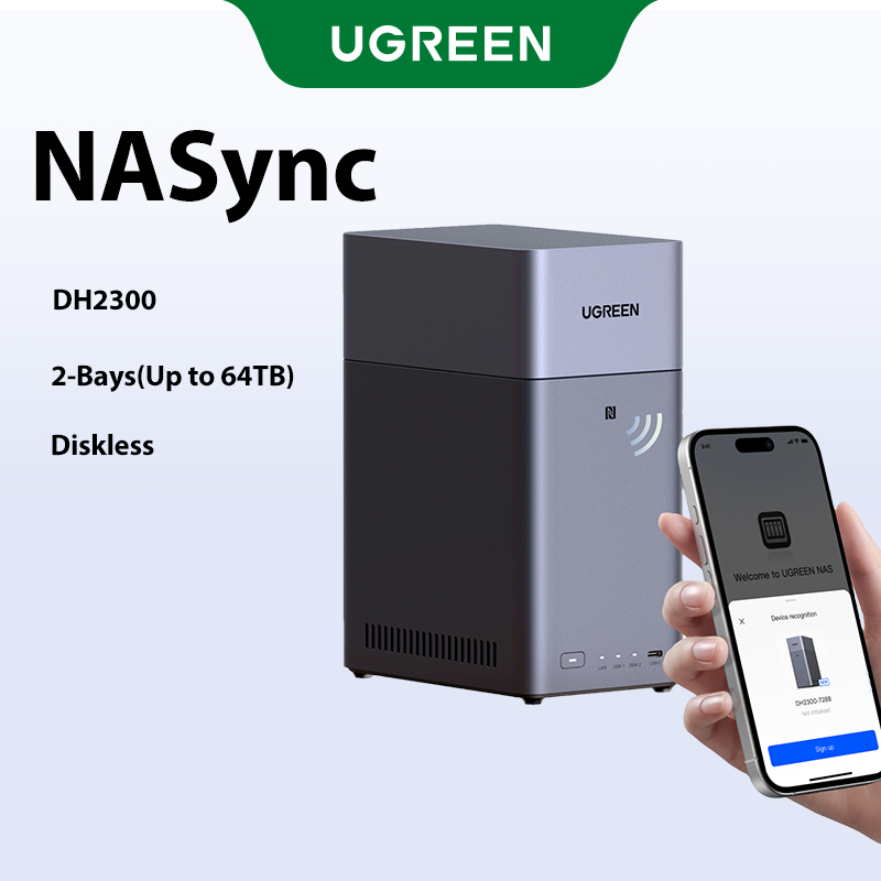 Ugreen Nasync Dh2300 2-Bay Desktop Nas, Supports 64Tb Capacity (Diskless), Remote Access, Ai Photo Album, Beginner Friendly System, 4Gb Lpddr4X Ram, 1Gbe, 4K Hdmi, Network Attached Storage (Diskless) Model: 95087 ราคา 9,299 บาท*ส่งฟรี