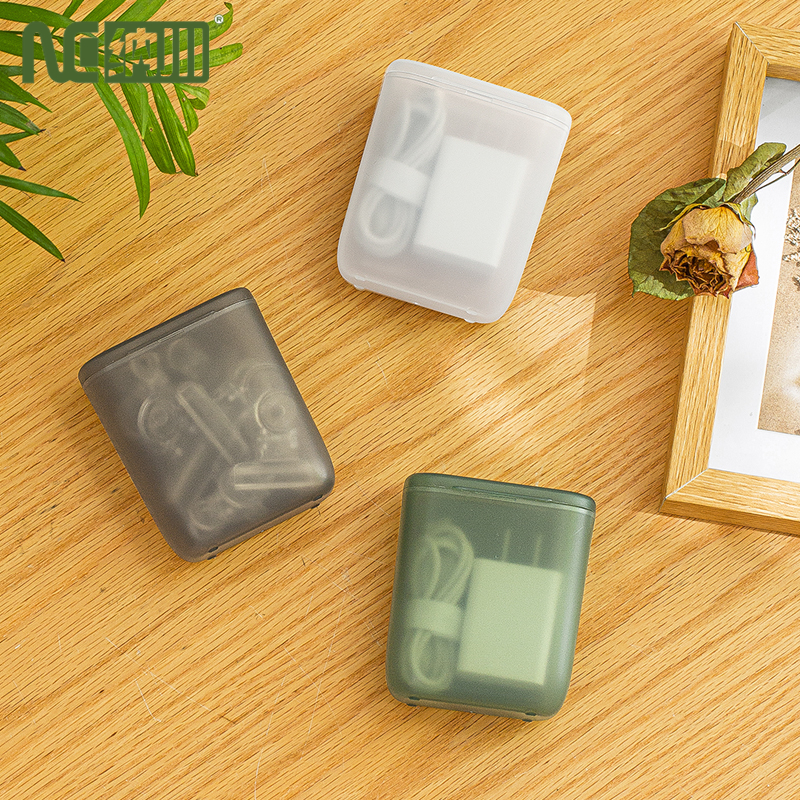 NaChuan ที่เก็บสายชาร์จ กล่องเก็บสินค้าเส้นข้อมูล ข้อมูล ลาสติก แบบพภพาสำหรับเครื่องเขียนบนโต๊ะสายชาร์จข้อมูลชุดหูฟัง เอนกประสงค์ USB ที่เก็บหู ราคา 36 บาท*ส่งฟรี