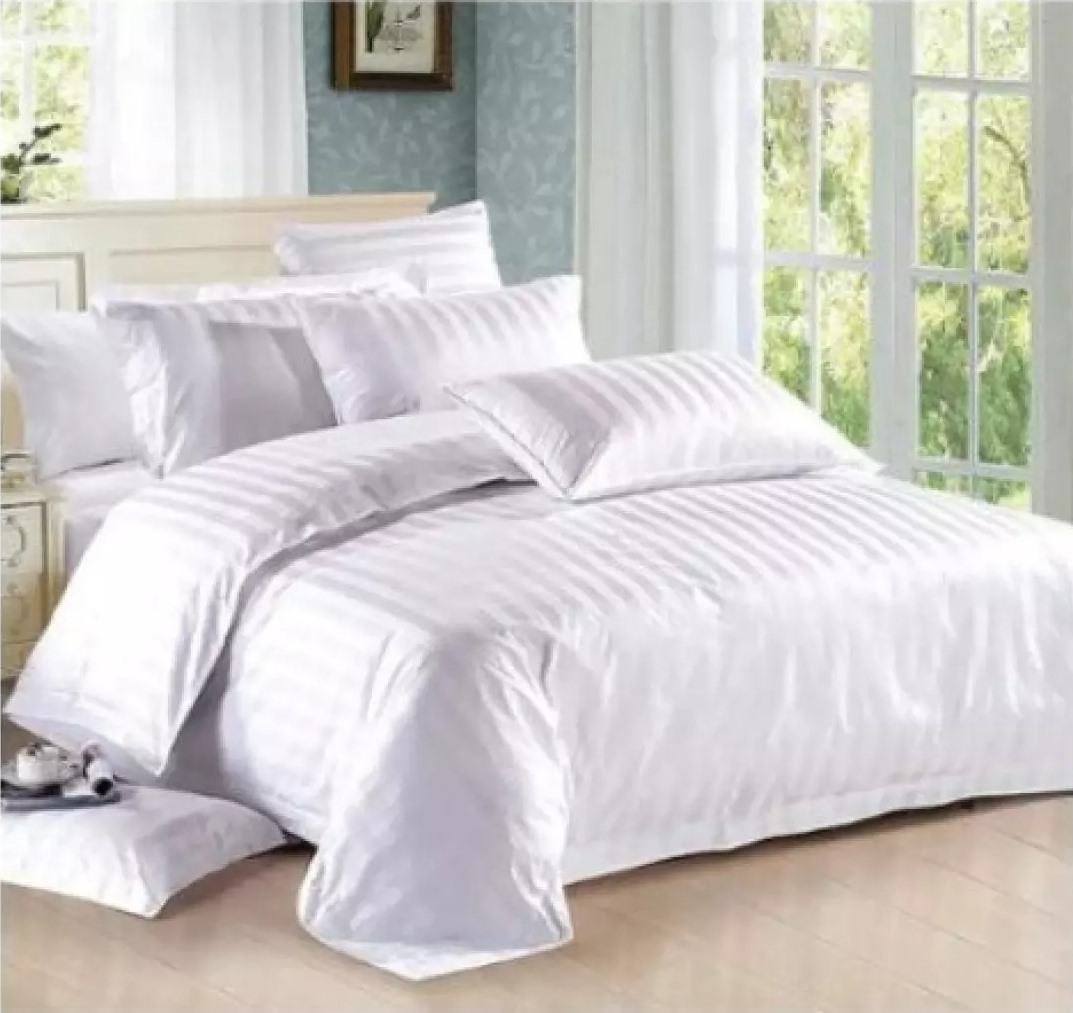 4-IN-1 SET 300T S - Bed Sheet+2Pillowcases+Duvet+Duvet Cover Stripe 300 Thread Count 100% Cotton Hotel Quality ราคา 2,362 บาท*ส่งฟรี
