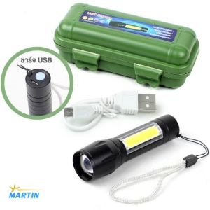 ภาพหน้าปกสินค้าไฟฉายแรงสูงLED ไฟฉายซูมได้ USB ไฟฉายแรงสูงซูม 4 เท่า ปรับโหมดได้ ส่องไกล 500 เมตร 3แบบ ไฟแฟลช์ ซึ่งคุณอาจชอบราคาและรีวิวของสินค้านี้