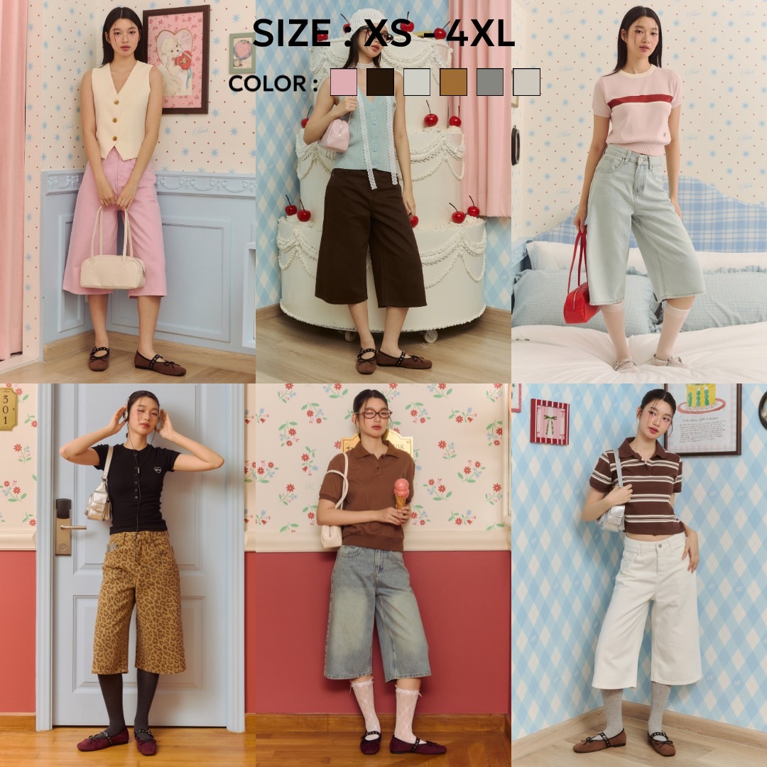 Bemingjeans062(XS-4XL)-Trendy Jorts กางเกงทรง Jorts สุดฮิต ใส่แล้วดูเพรียว ขายาวขึ้นทันที ราคา 683 บาท*ส่งฟรี