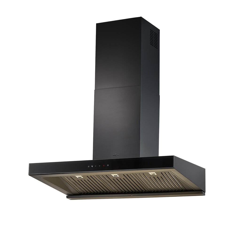 MEX รุ่น K638BFB90 เครื่องดููดควันกระโจมทรงกล่อง สีดำ ขนาด 90 ซม. ราคา 15,900 บาท*ส่งฟรี