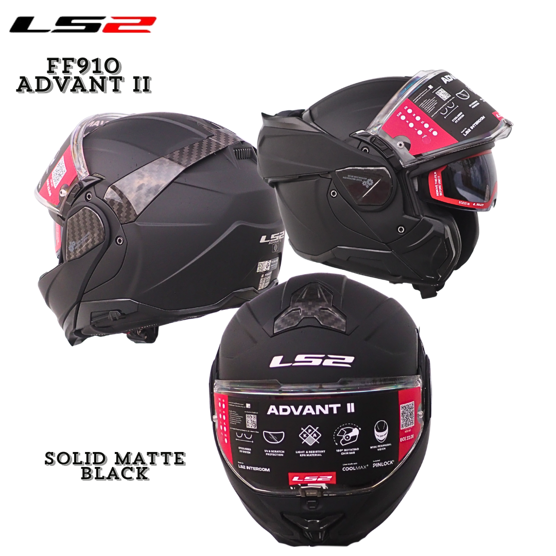 [Latest Model] Ls2 Ff910 Advant Ii Helmet with 180 Degree Foldable Chin Lift. ° Ece 22.06 Standard, Stronger Than Before, Free Delivery. ราคา 14,190 บาท*ส่งฟรี