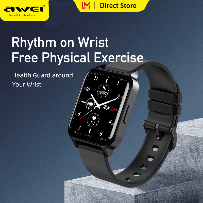 Awei H8 Photography Smartwatch Multiple Sports Modes Fitness Sport Watch Temperature Detection Heart Rate Test Touch Control Screen Strong Waterproof Smartwatch Compatible with Multiple Devices ราคา 1,112 บาท*ส่งฟรี