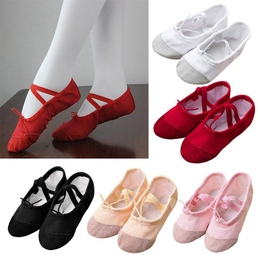 LIEYH สาวยิมนาสติกเด็กการฝึกอบรมเด็ก Latin Dance โยคะรองเท้าเต้นรำบัลเล่ต์เต้นรำเด็กรองเท้ารองเท้าส้นแบน
