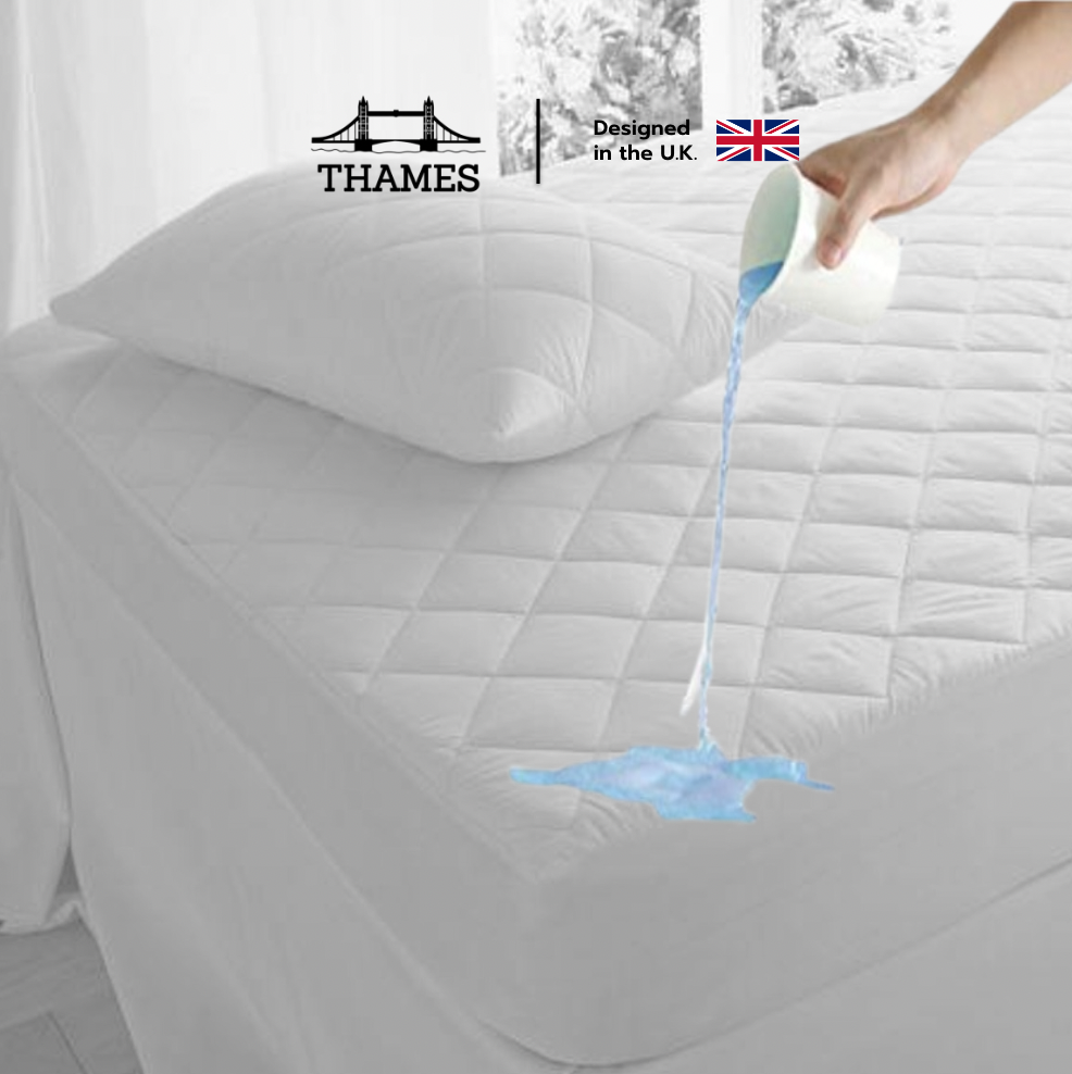 Thames ผ้ารองกันเปื้อน แบบกันน้ำ 100% ที่นอน Premium Supersoft Protector กันเปื้อนที่นอน ผ้าคลุมที่นอนกันเปื้อน ราคา 339 บาท*ส่งฟรี