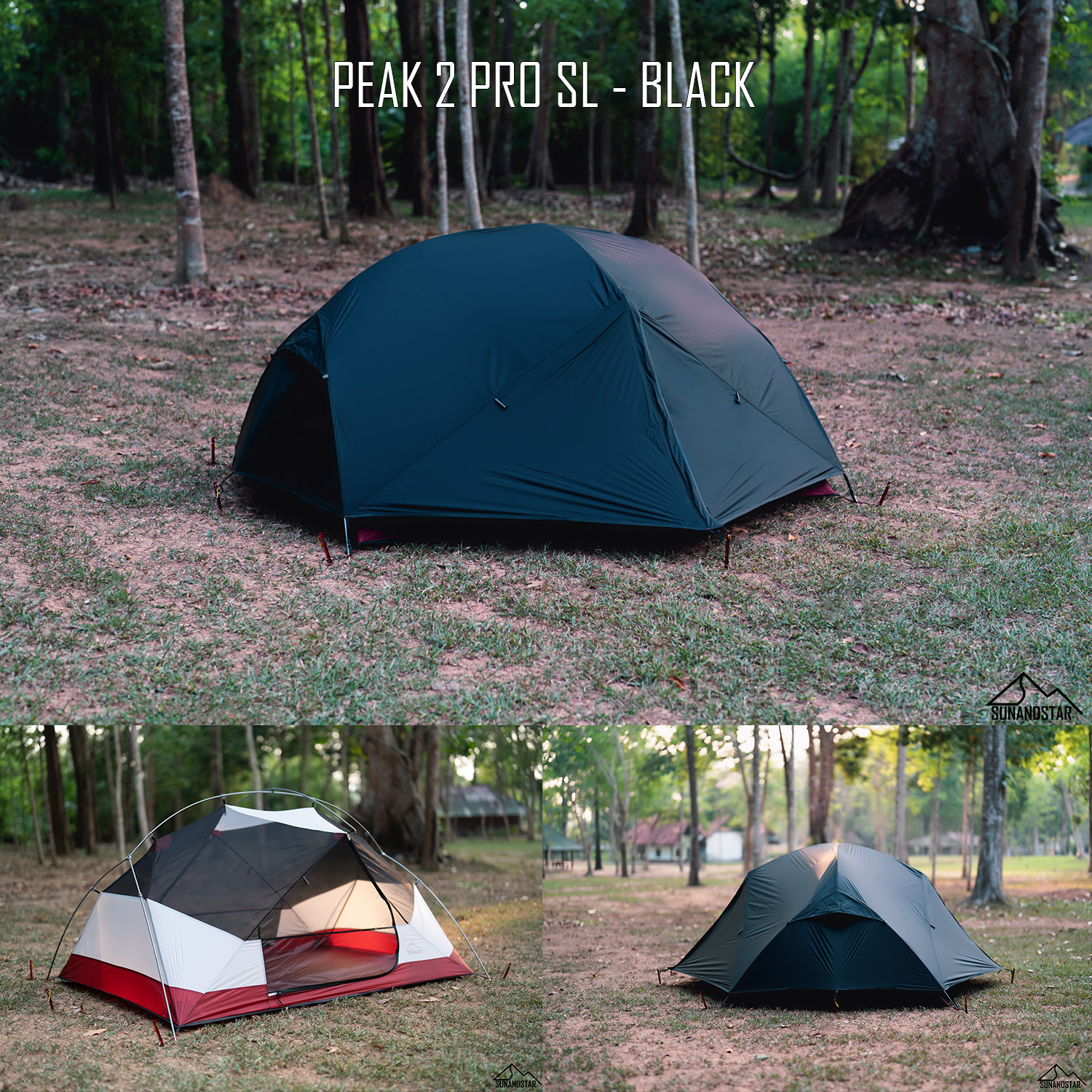 SUN&STAR PEAK 2 SL Light Weight Tents เต็นท์ 2 คน น้ำหนักเบา Nylon Silicone Coated Free Standing 4 Seasons 2 Layers ราคา 3,690 บาท*ส่งฟรี