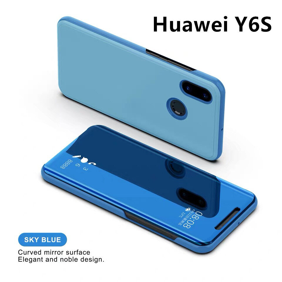 [ส่งจากไทย] Case Huawei Y6 2019 / Y6s เคสเปิดปิดเงา เคสหัวเว่ย Y6S Smart Case เคสฝาเปิดปิดเงา สมาร์ทเคส Huawei Y6S เคสกระเป๋า เคสเงา