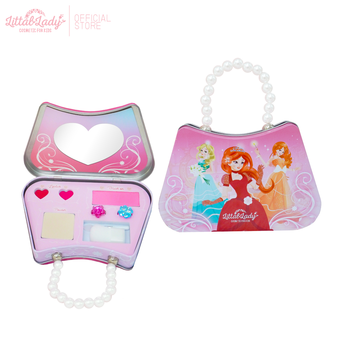 [Sale] Littal Lady, Children's Cosmetics, Organic, Genuine, Complete Set in a Durable, Compact Metal Box, Free Brush Set, Very Economical, Suitable for Allergy Sufferers. Children's Makeup Set ราคา 999 บาท*ส่งฟรี