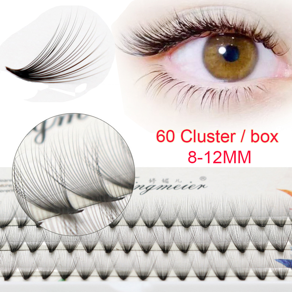 WAF2125 Professional Natural Cluster Fluffy คงทน Mink แต่ละการยืดขนตาขนตา20D ขนตาปลอมประดับลาย Premade ปริมาณ