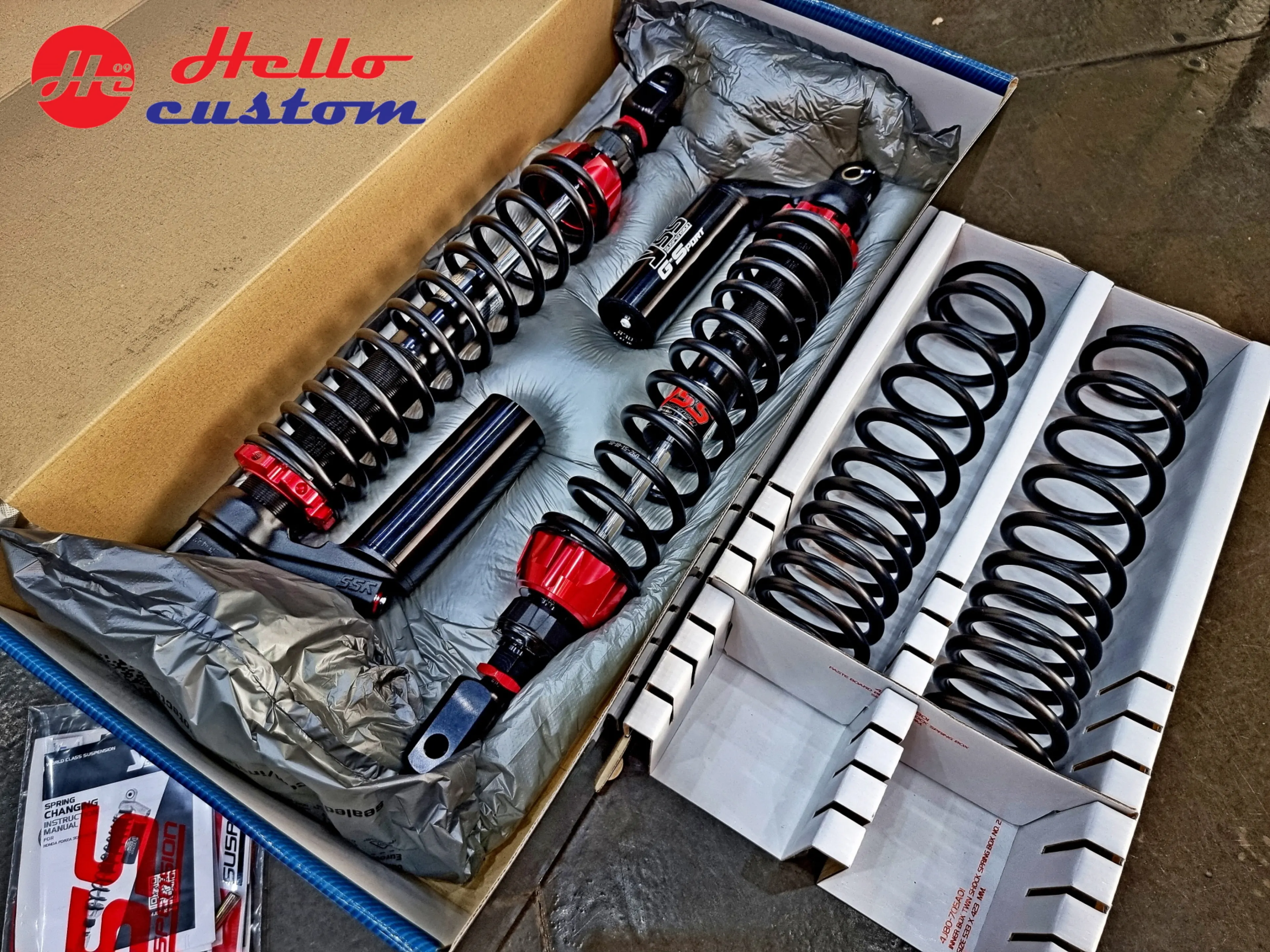 Shock Absorber Yss G-Sport Black Series Forza 300 350 Tg302-430Trj-03-888A Rear Shock (1 Pair of Springs Included)