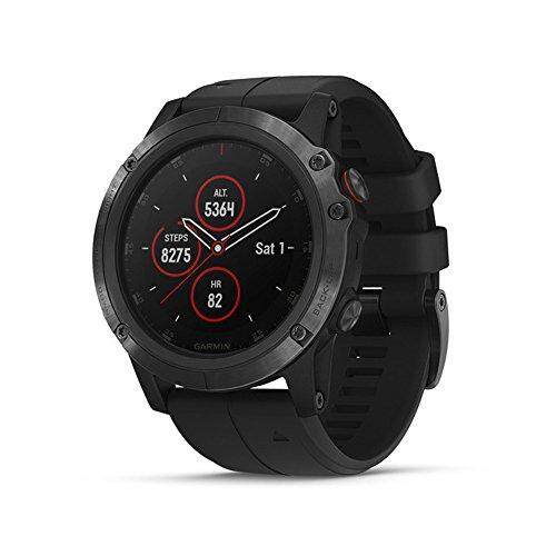 ยี่ห้อนี้ดีไหม  อุตรดิตถ์ Garmin fēnix 5X Plus  Ultimate Multisport GPS Smartwatch  Features Color TOPO Maps and Pulse Ox  Heart Rate Monitoring  Music and Pay  Black Hardware/Black Band