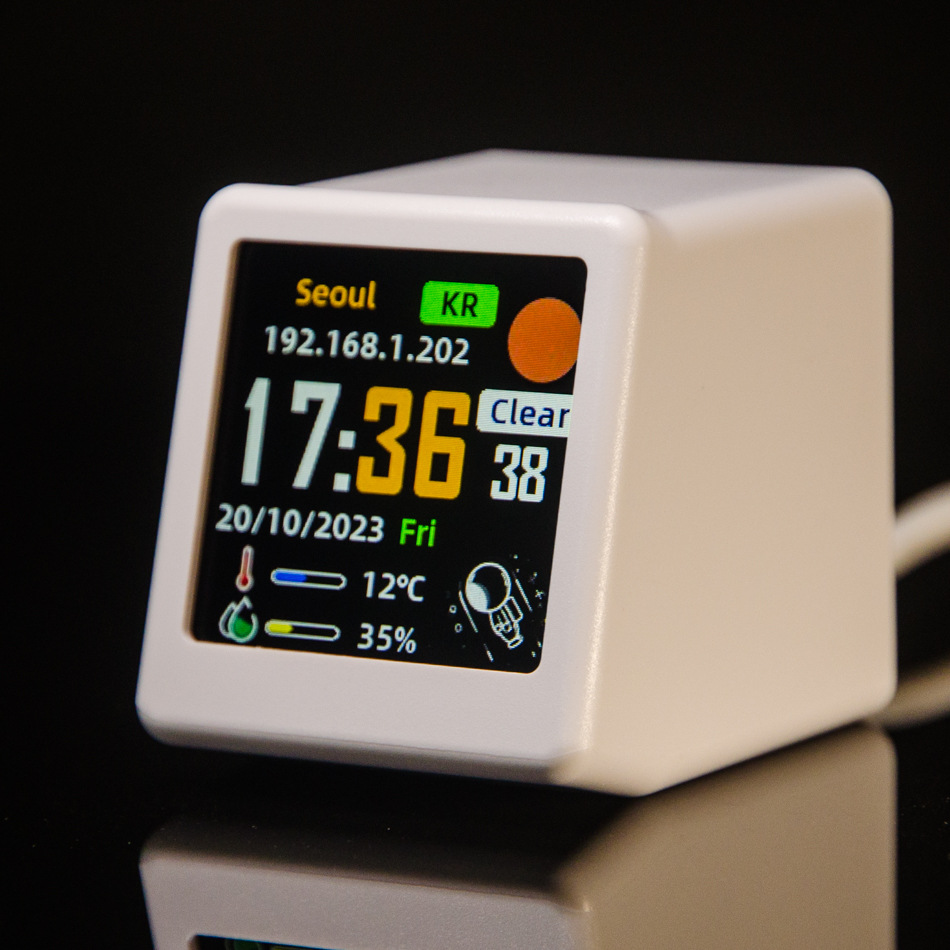 นาฬิกาดิจิตอล ตั้งโต๊ะ ปลุก แขวนผนัง Table Clock Digital Clock Alarm Clock Home Decoration Multifunctional WiFi Weather Station ของขวัญ