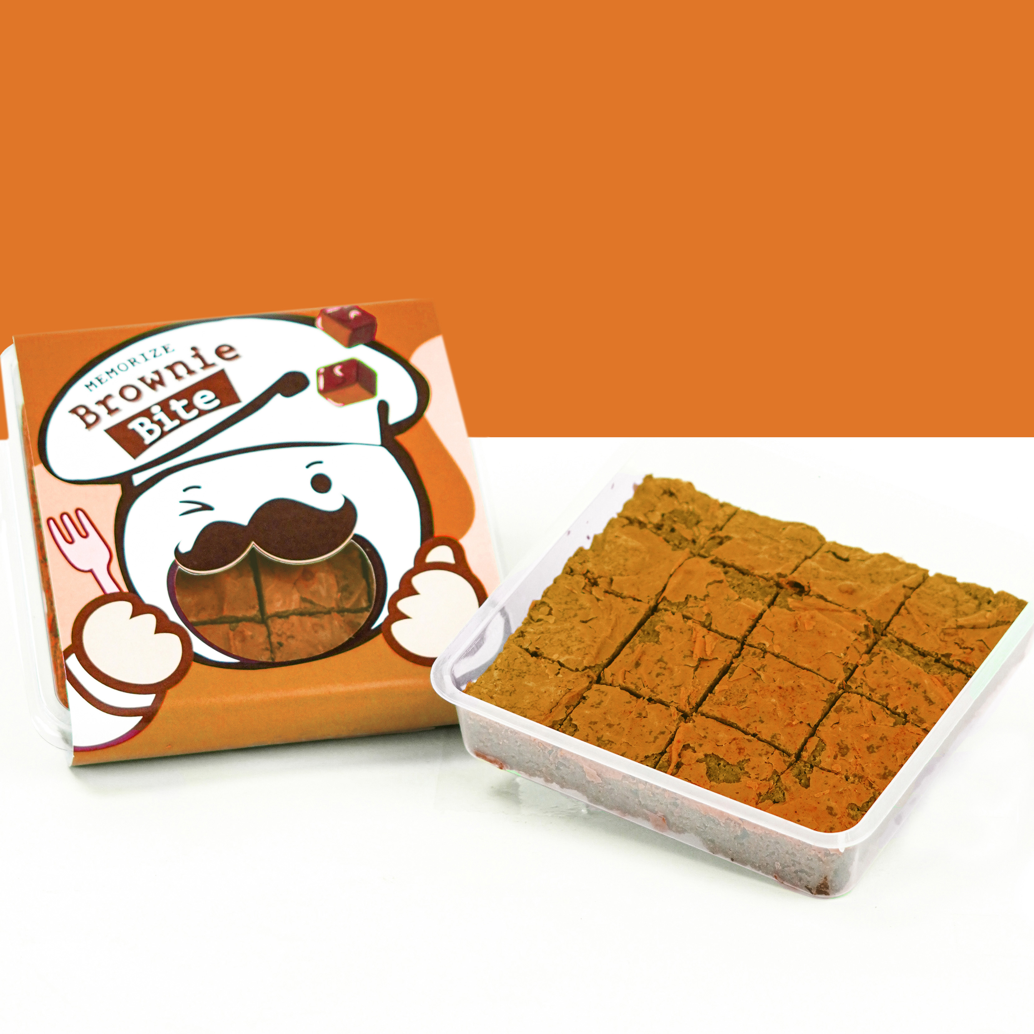 Thai Tea Brownie Bite ชาไทยบราวนี่ไบท์ บราวนี่หน้าฟิล์ม ราคา 119 บาท*ส่งฟรี