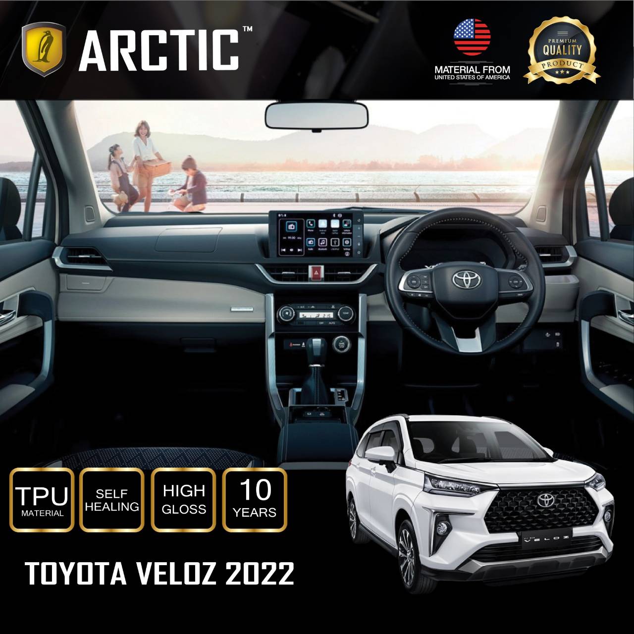ฟิล์มกันรอยภายในรถ สำหรับ Toyota Veloz (2022) by - ARCTIC (โปรดระบุส่วนที่ต้องการสั่งซื้อ) ราคา 1,969 บาท*ส่งฟรี