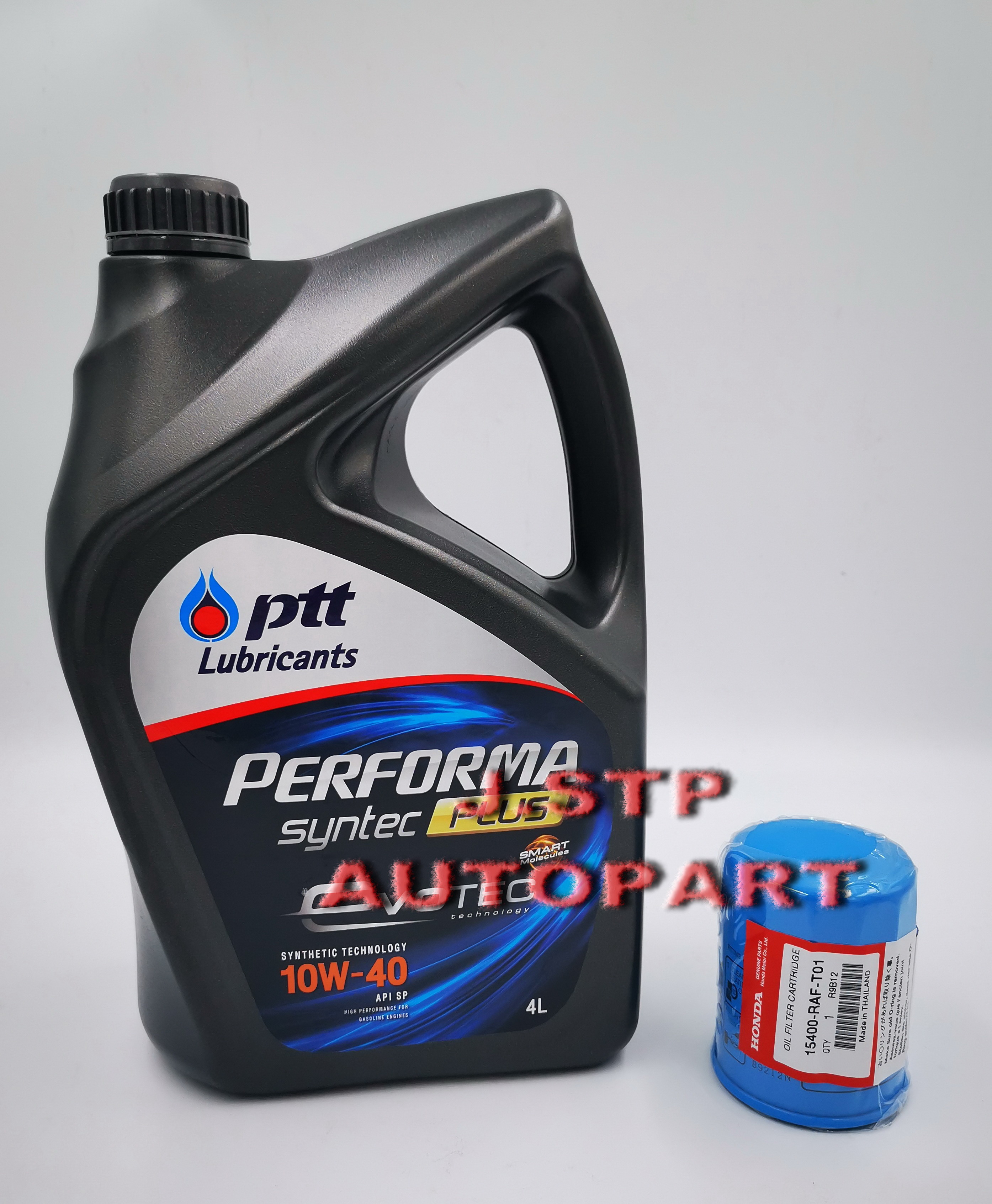 PTT Performa Synthc Plus EVOTEC 10w-40 เบนซิน ขนาด 4 ลิตร+กรองน้ำมันเครื่อง/กรองเครื่อง Honda แท้ ใช้ได้ทุกรุ่น (City, Jazz, Civic, Accord, CRV, BRV, HRV, Brio, Amazz) ราคา 960 บาท*ส่งฟรี