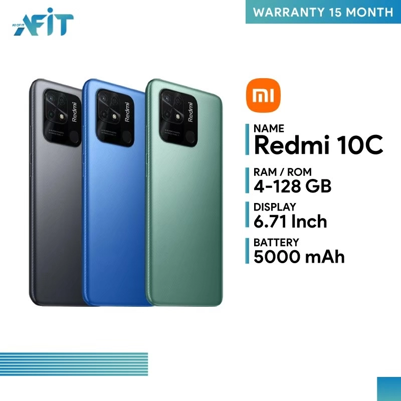 ราคาและรีวิวXiaomi Redmi 10C (4+64GB)(4+128GB) สมาร์ทโฟนหน้าจอ 6.71 นิ้ว Snapdragon 680 แบตอึด 5,000 mAh // ประกันศูนย์ 15 เดือน