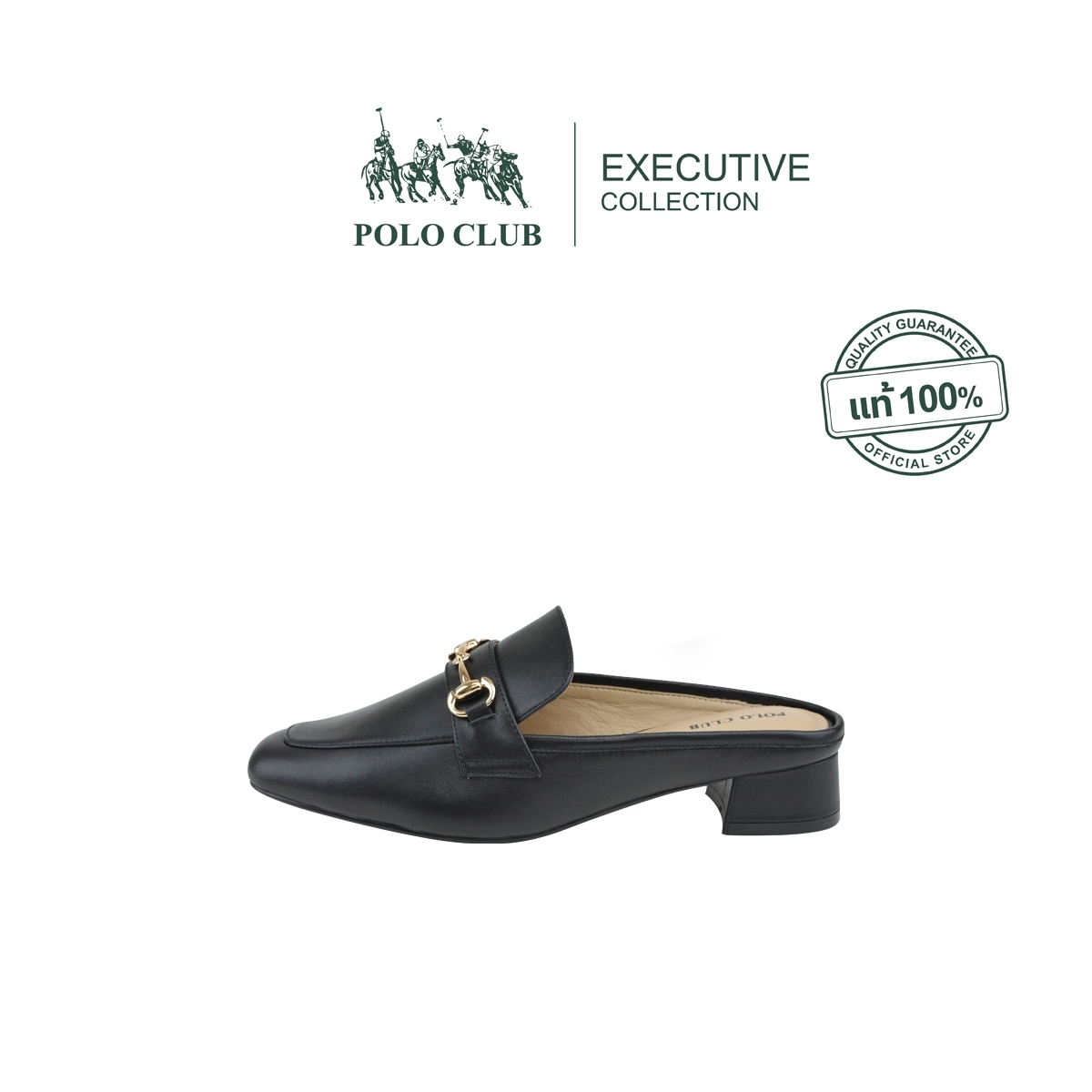 Polo Club Cutch Shoes, Model Ex-1958, Black | Women's Shoes, Round Toe Shoes, Low Heel Shoes Open Heel Shoes Women's Work Shoes ราคา 2,520 บาท*ส่งฟรี