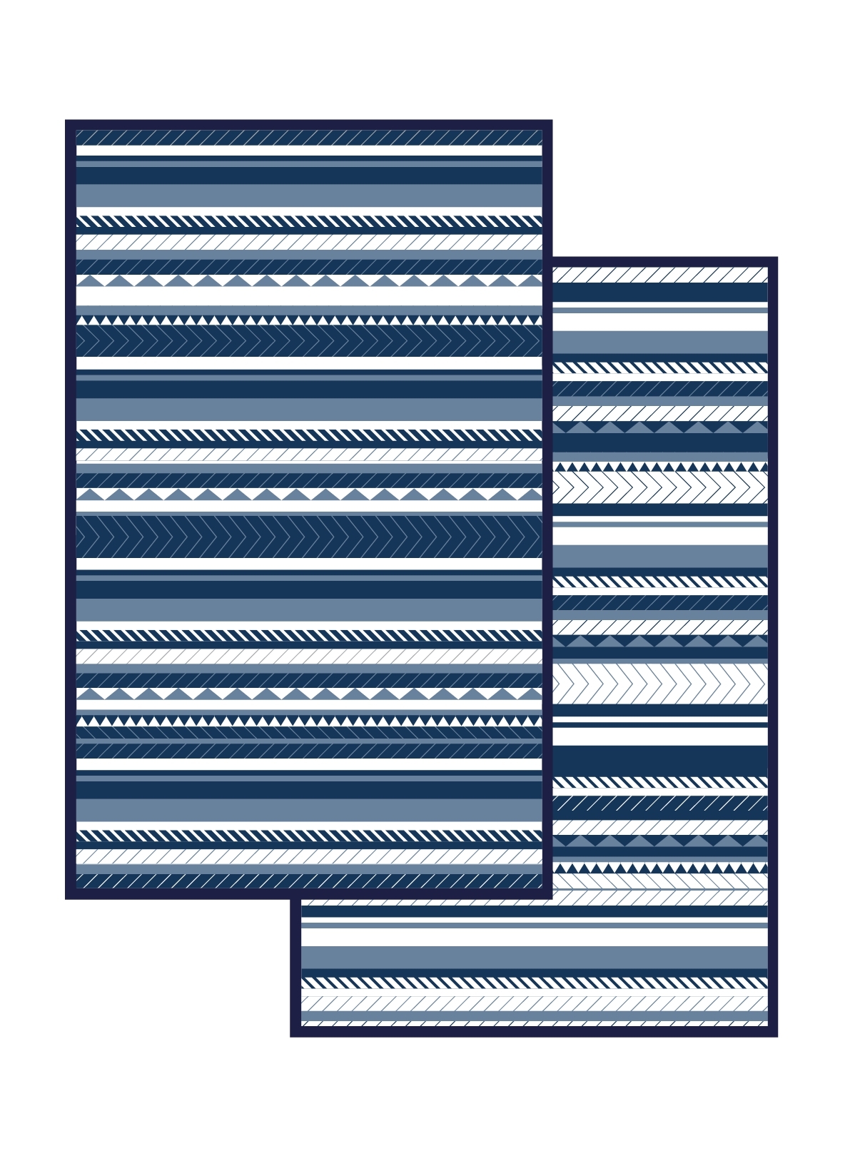 PDM Mat Inari Indigo-White size M 150x240 cm ราคา 2,200 บาท*ส่งฟรี