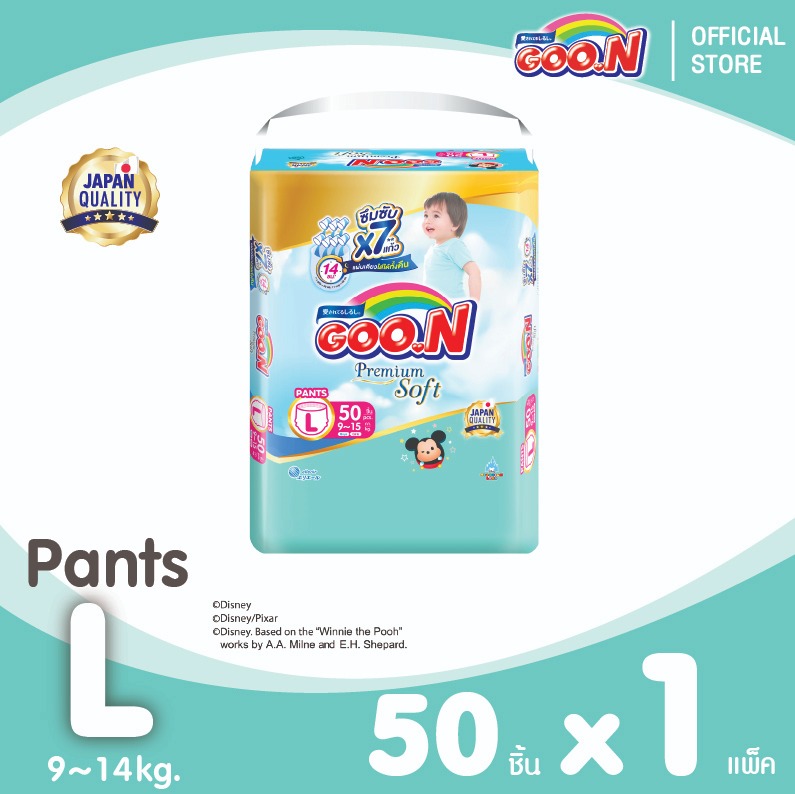 [แพ็ก] GOON Premium Mommy Kiss size M-XXXL L 50 ชิ้น ราคา 423 บาท*ส่งฟรี