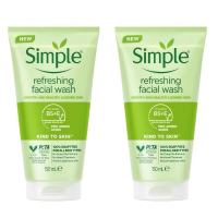 โฟมล้างหน้า💚Simple Refreshing Facial Wash เจลล้างหน้า สูตรรีเฟรชชิ่ง ทำความสะอาดผิวหน้าอย่างล้ำลึก ขนาด 150ML