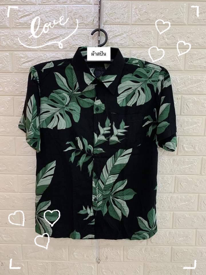 พร้อมส่ง เสื้อลายดอก เสื้อฮาวาย เสื้อสงกรานต์ เสื้อ แฟชั่นผู้ชาย เสื้อเชิ๊ตลำลอง ผ้าสปันพิมส์ลาย023 เสือผ้าผู้ชาย ราคา  195 บาท*ส่งฟรี