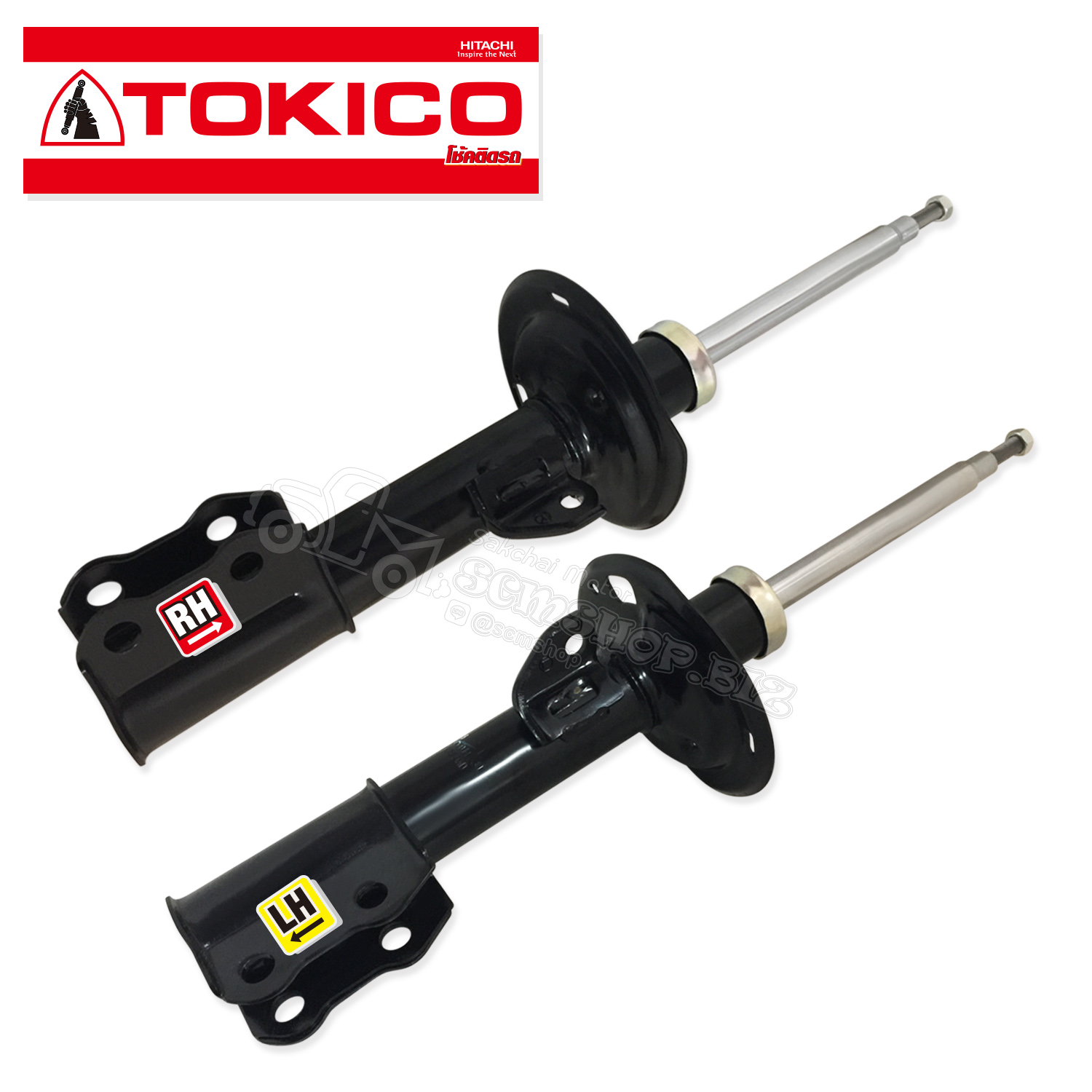 Tokico Front Shock Absorber for Toyota Vios Year 2007-2012, Gas Type, Right-Left Side (B3317/B3318) 1 Pair ราคา 3,300 บาท*ส่งฟรี