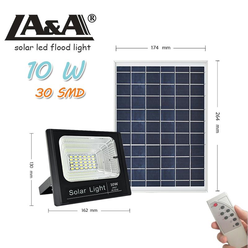 LA&A Solar Light 2019 IP 67 รุ่น 10w (30 SMD) JD-8810