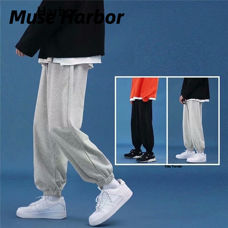 Muse Harbor กางเกงลำลองผู้ชายเข้ารูปแมทช์ง่ายอินเทรนด์ลำลองแฟชั่นใหม่สไตล์เกาหลีผู้ชาย ราคา 112 บาท*ส่งฟรี