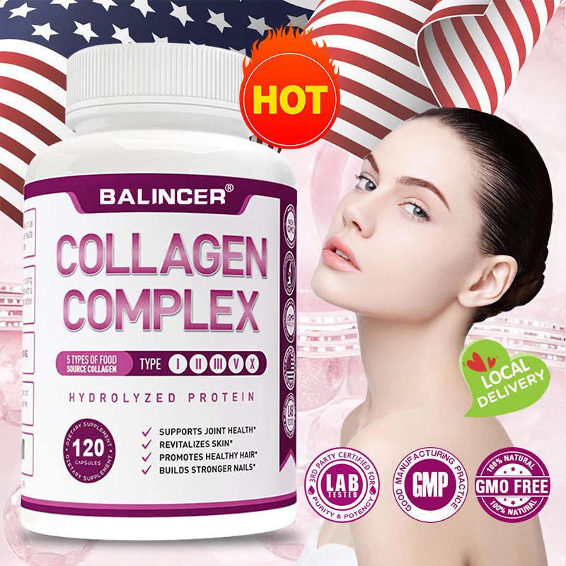 Collagen Supplement - Nourish skin health from within, anti-aging, healthy joints, bones, nails, hydrolyzed protein collagen peptides for men and women ราคา 125 บาท*ส่งฟรี