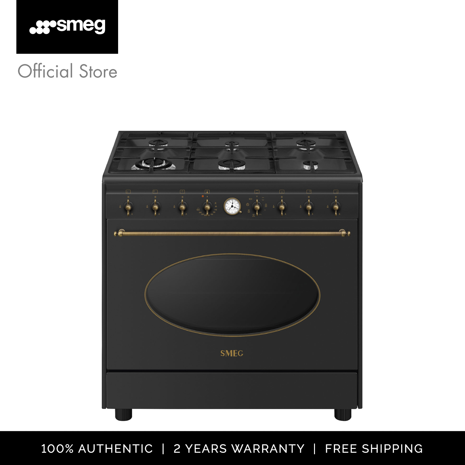 Smeg Cooking Stove Model Co90Gman2, Anthracite Color ราคา 159,000 บาท*ส่งฟรี