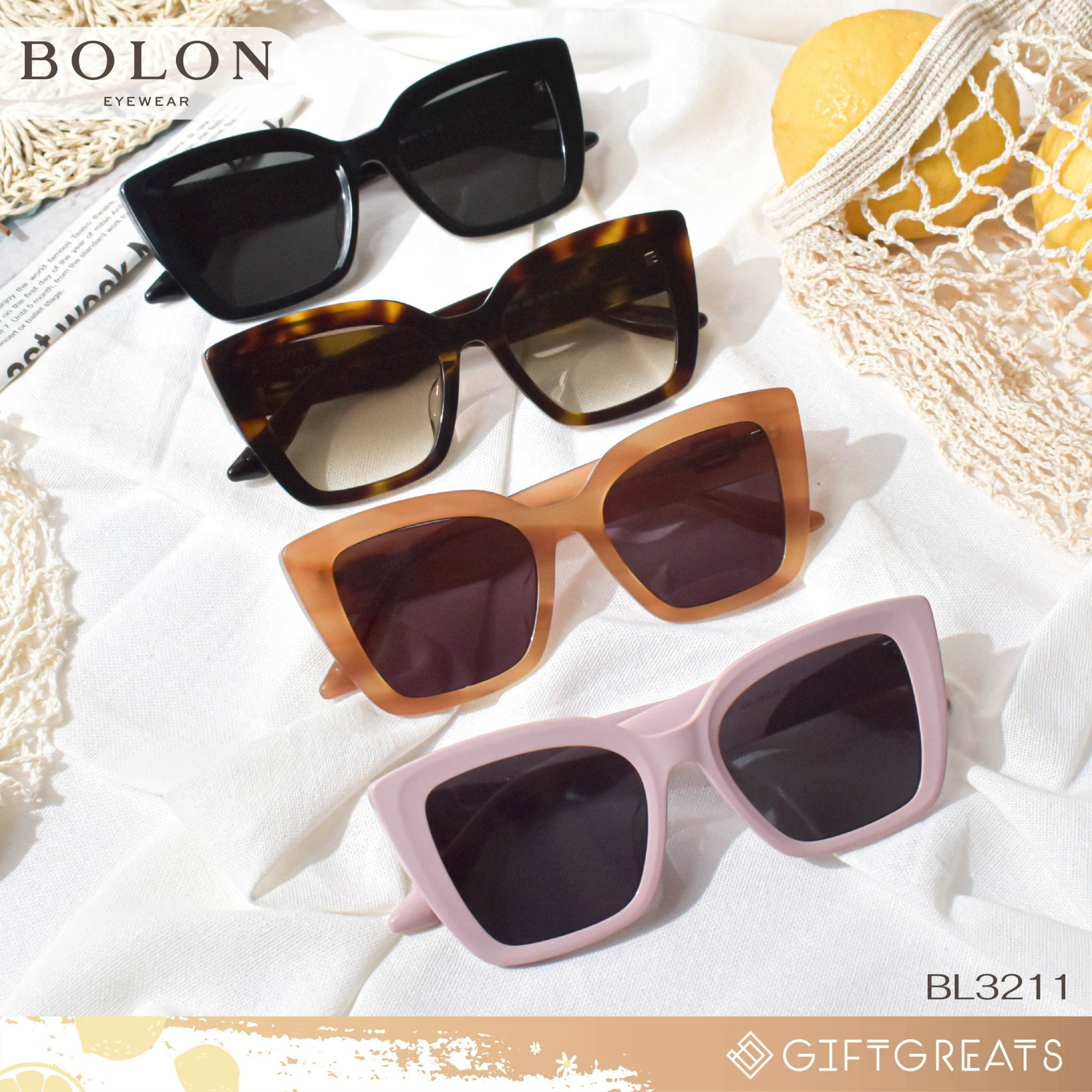 แว่นกันแดด BOLON Amalfi BL3211 - SS25 Bolon Eyewear sunglasses โบลอน giftgreats ราคา 3,900 บาท*ส่งฟรี