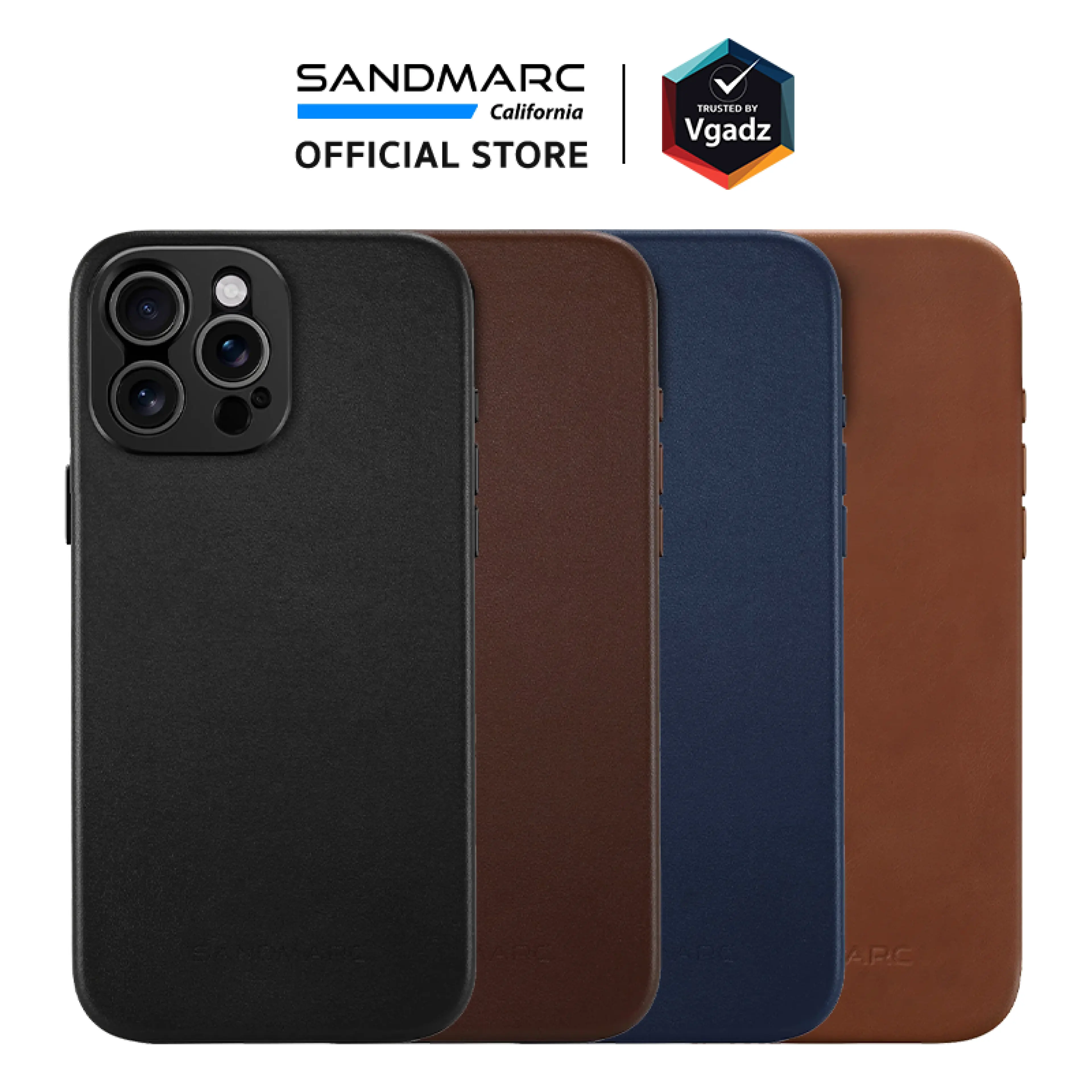 Sandmarc - เคสสำหรับ iPhone 16 Pro / 16 Pro Max รุ่น Pro Leather Case by Vgadz