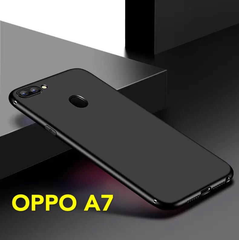 Case OPPO A7 / A5S / A12 เคสโทรศัพท์ออฟโบ้ a7 เคสนิ่ม tpu เคสสีดําสีแดง เคสซิลิโคน Oppo A7 สวยและบางมาก