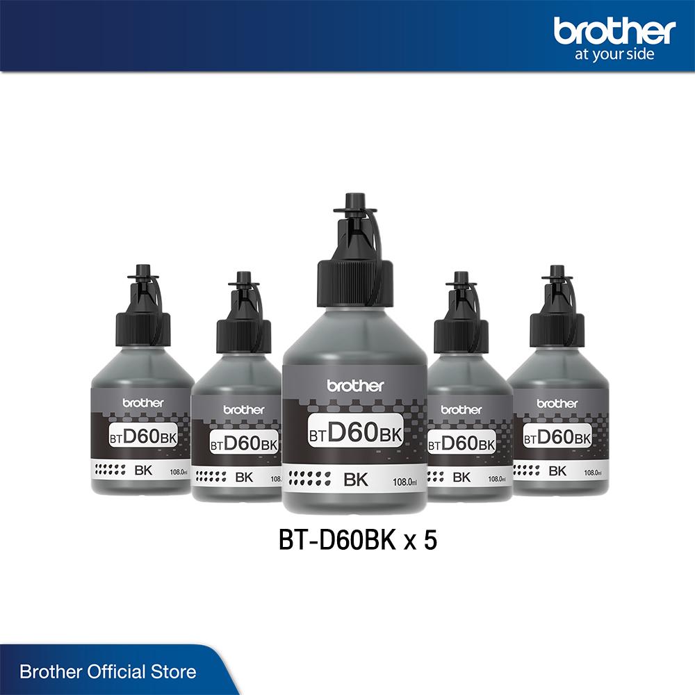 Brother BT-D60BK Ink Cartridge ชุดตลับหมึกสีดำ  5 ตลับ