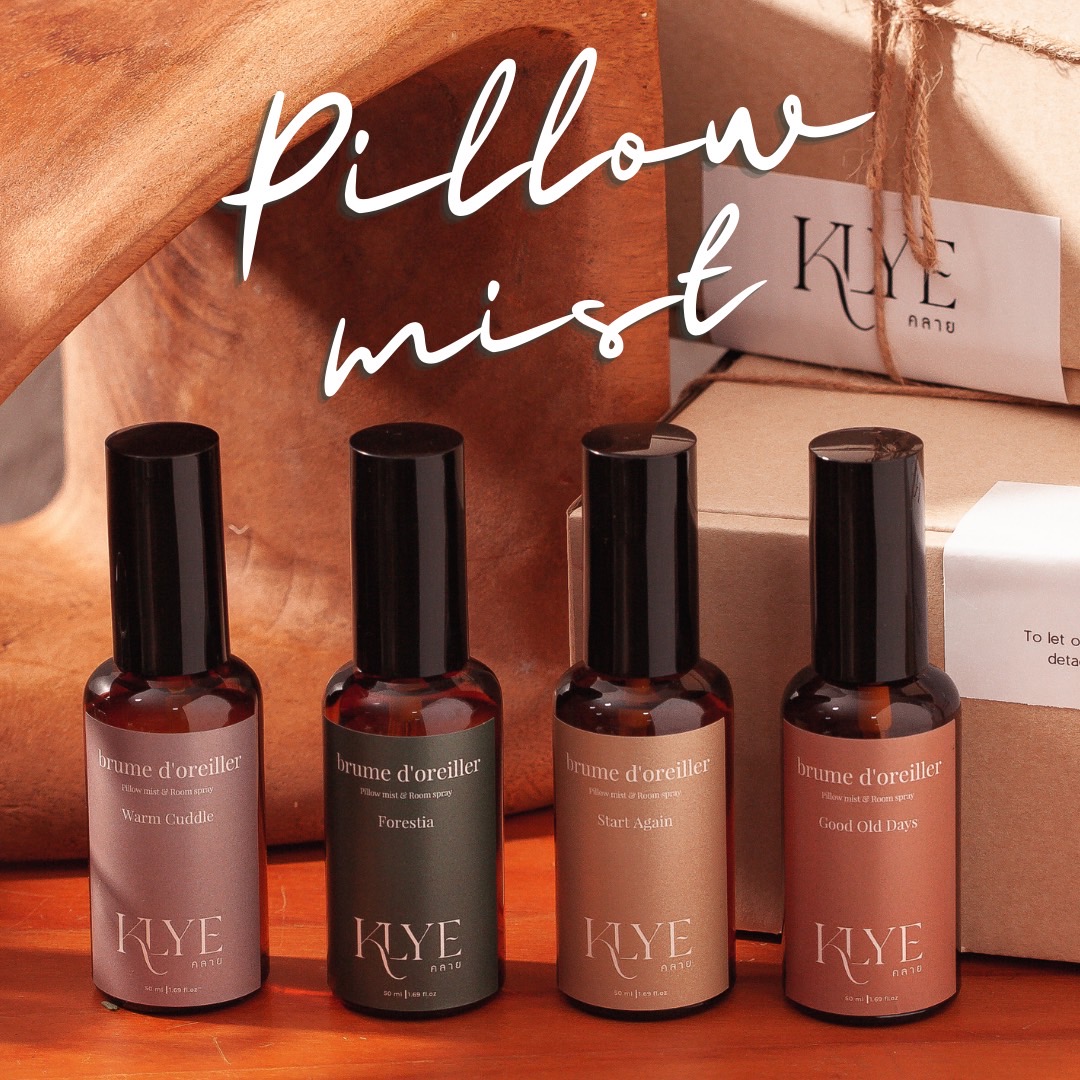  KLYE /คลาย/ Pillow mist & Roomspary สเปรย์ฉีดหมอน อโรม่า สเปรย์ปรับอากาศ 50ml ราคา 389 บาท*ส่งฟรี